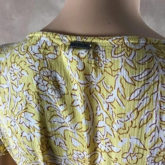 BILLABONG Yellow Floral Ruffled Wrap Dress SMALL - Picture 9 of 10
